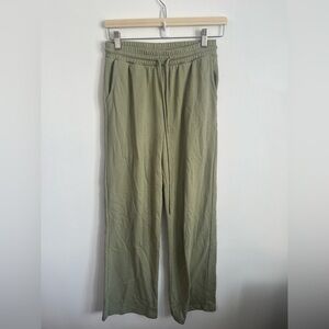 Suzy Sheer Women Moss Green Straight Leg Tie Waist Sweatpant Jogger XS